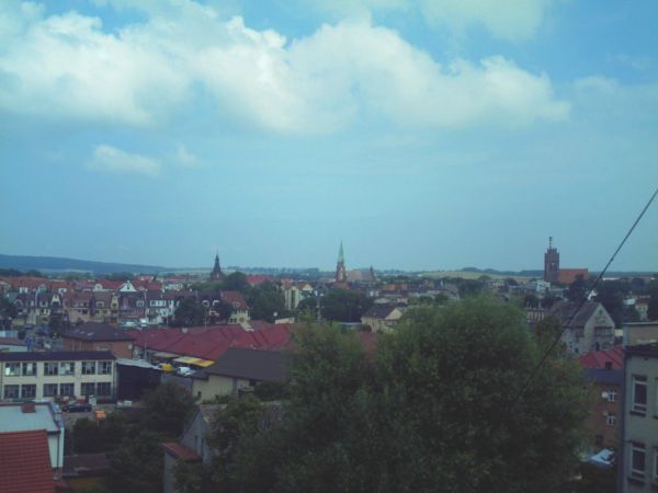 Wycinek panoramy Lęborka.