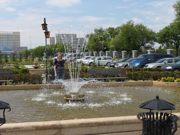 Fontanna przy Pałacu Bursztynowym