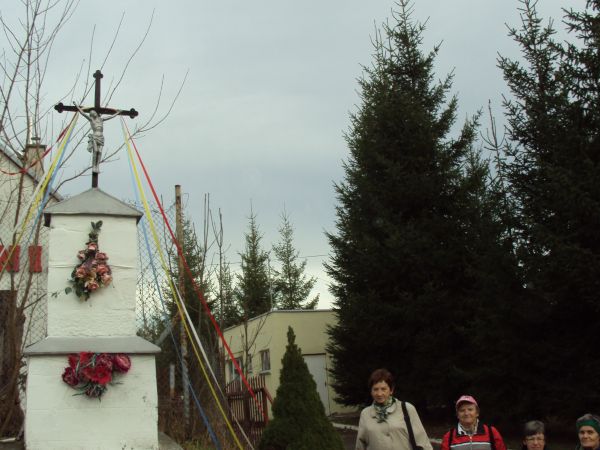 przy / obok: krzyż "pańszczyźniany" - poł. XIX wieku, postawiony w podzięce za zniesienie pańszczyzny po Wiośnie Ludów  /do galerii m. Bóbrka gm. Solina -  zapr