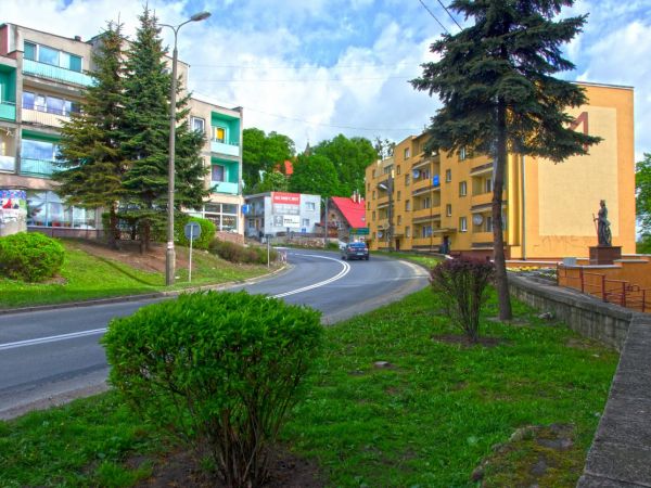 Dzierzgoń - maj 2015. Widok na ul. Elbląską.