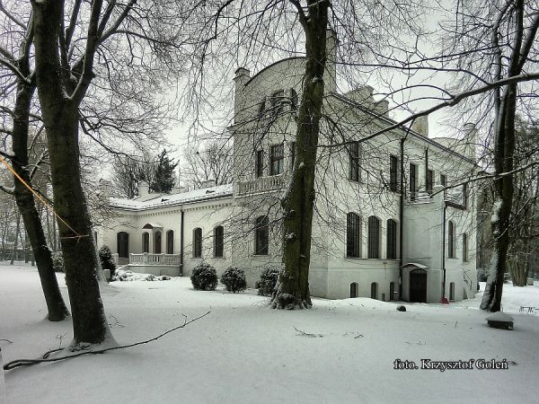 Kraczewice. Pałac wybudowany w latach 1912 - 1914 przez niemiecką rodzinę Gerliczów. Foto. Krzysztof Goleń
