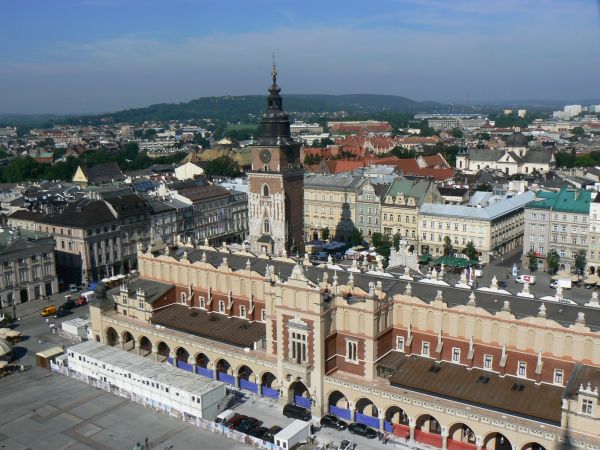 Krakowski rynek z wieży mariackiej