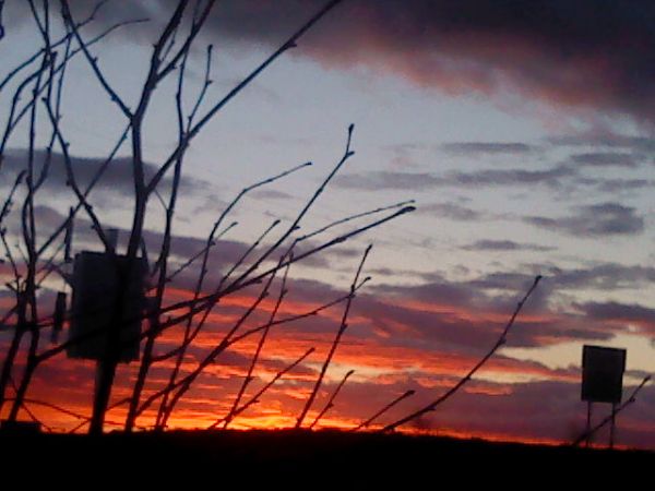 Kwietniowy zachód słońca