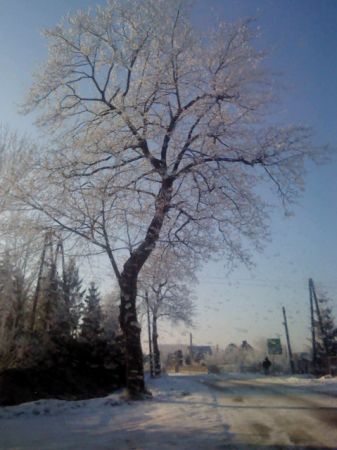 Ulica Gdańska zimą