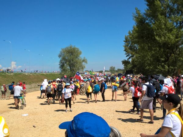 Po mszy świętej w Brzegach ŚDM.