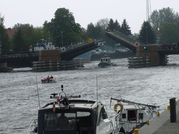 Zwodzony most nad rzeką Elbląg