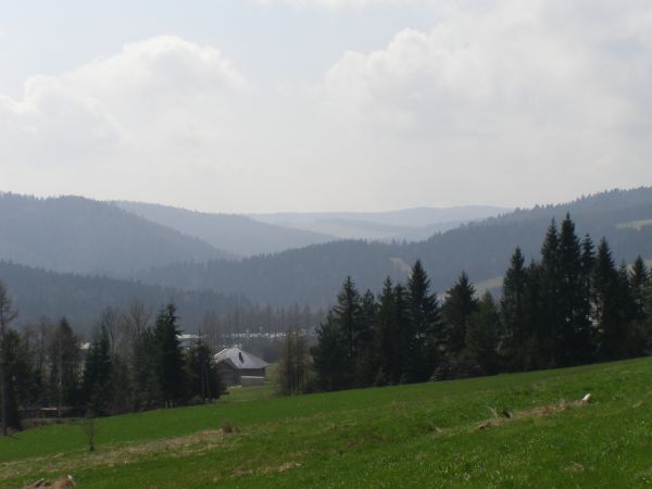 widoczek gór mgliście