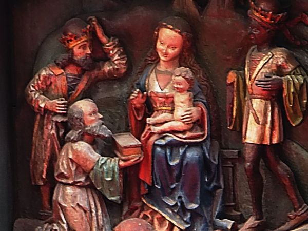 WESOŁYCH ŚWIĄT  / fragment gotyckiego ołtarza w kościele Najświętszej Maryi Panny na Piasku/