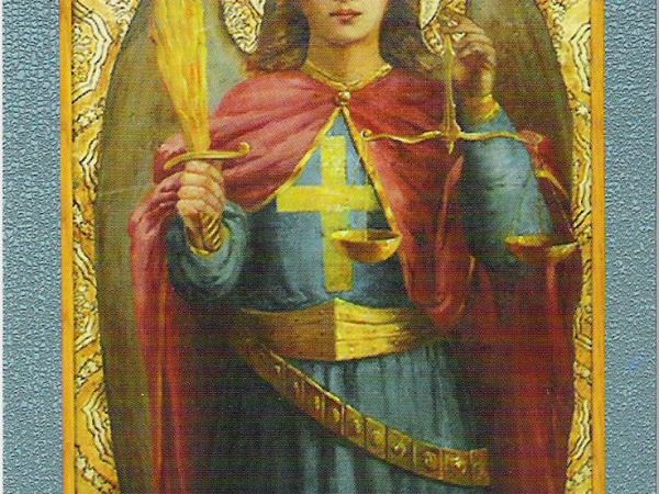 Święty obrazek - z Wizerunkiem Patrona Miasta i prośbą o Wstawiennictwo.