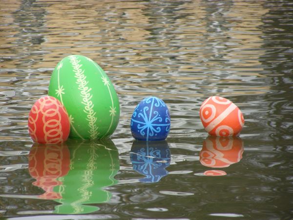 NAŁĘCZÓW *** Jaja wielkanocne w sadzawce.