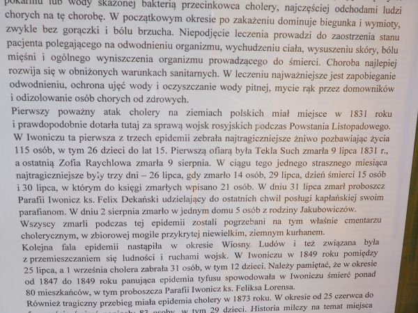 plansza tematyczna przy cmentarzu cholerycznym.