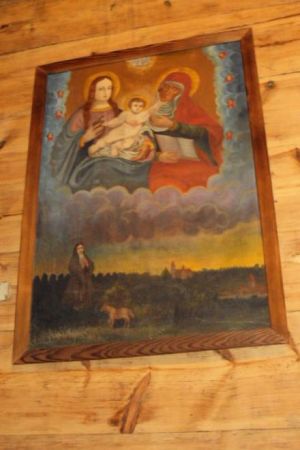 mieszczanin oleski Szymon Foit konno z Lublińca jechał i w bagnach ugrzązł i na śmierć niechybnie narażony był i uratowany został - dzięki cudownemu orędownictw