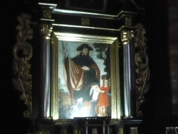 Wspomniany obraz św.Rocha z 1707r.