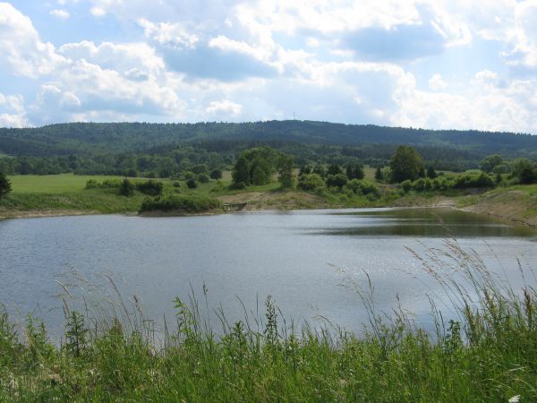 stawy - zarybione, własność prywatna. Dalej : czupryna lasów Pasmo Bukowicy pokrywa ale tam też szlaki turystyczne wytyczone, oznakowane i opisane.