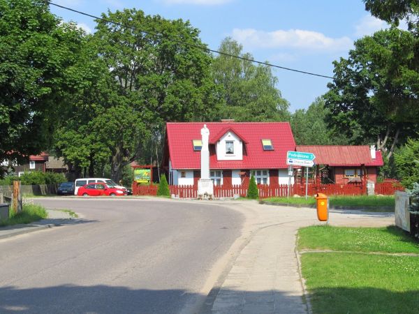 Centrum wsi Borsk na Kaszubach