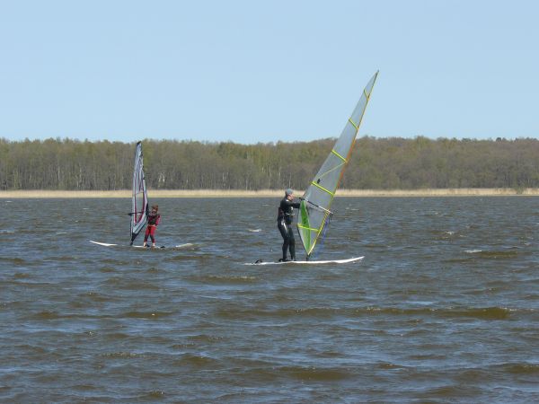 Windsurfing na jeziorze Sarbsko