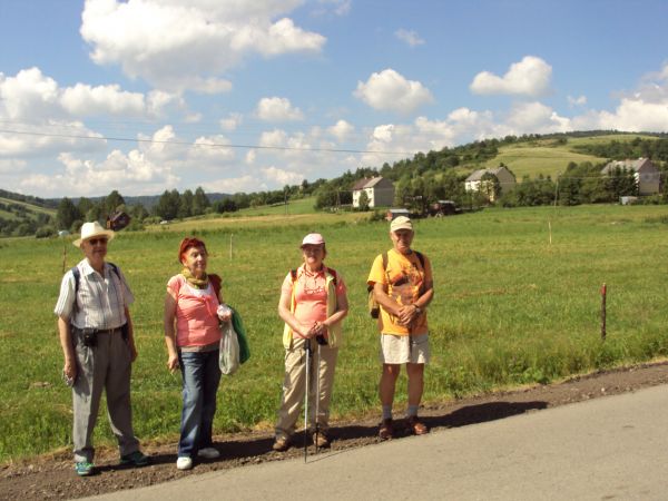 na poboczu drogi: Rymanów - Kulaszne - Rzepedź /polecam galerię: Turzańsk - oj warto!/ a na zdjęciu : po prawej od ronda kapelusza jest budynek drewniany, to wy