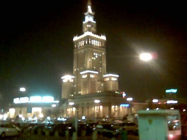 Pałac  Kultury  zimową  porą