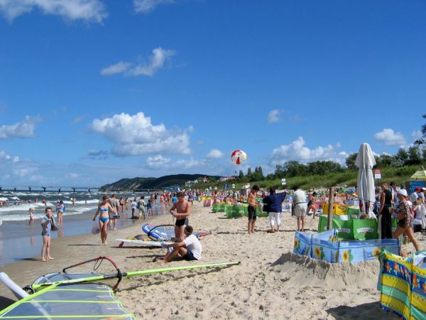 Plaża w Międzyzdrojach (pełnia lata)