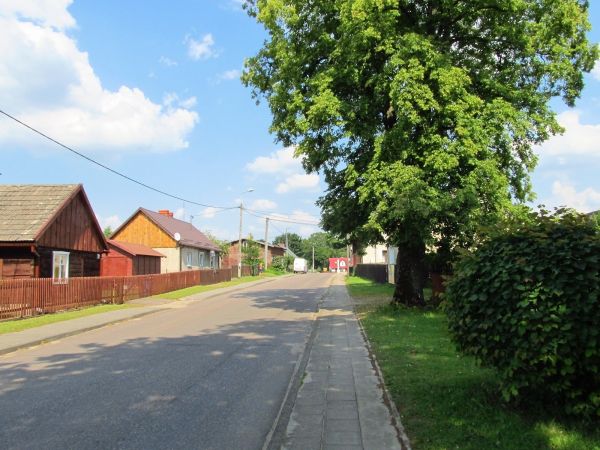 Centrum wsi Borsk na Kaszubach