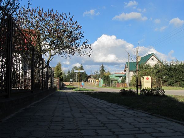 Ulica Słoneczna w kierunku ulicy Polnej