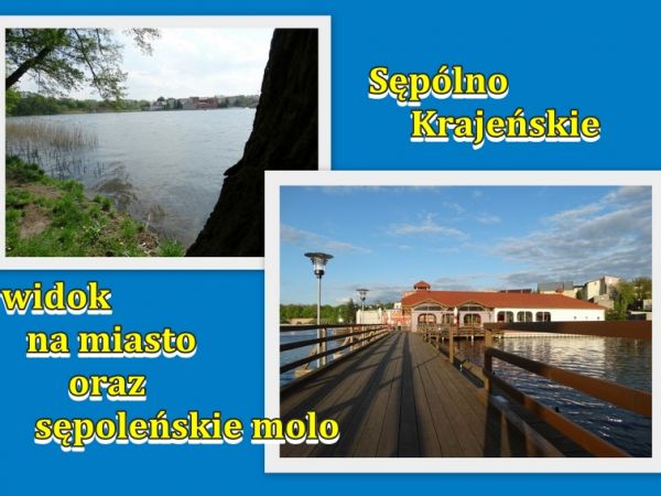 Sępólno Krajeńskie - molo oraz widok na miasto.
