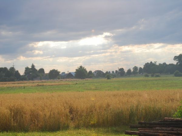 Droblin.....pola i zabudowania w Droblinie