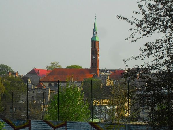 Kościół św. Katarzyny widziany z ulicy Mickiewicza