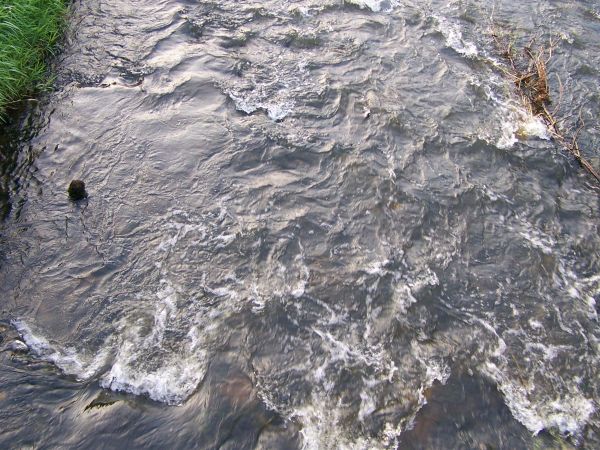 Z mostu można obejrzeć wartki nurt Liswarty