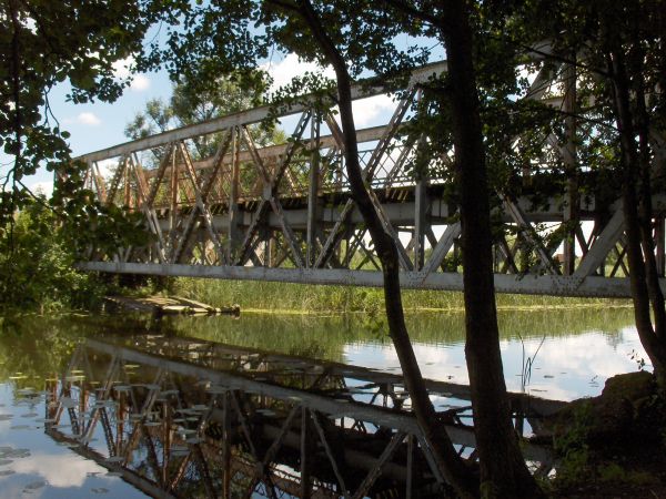 MOST WĄSKOTORÓWK NA RZ. LEDZE