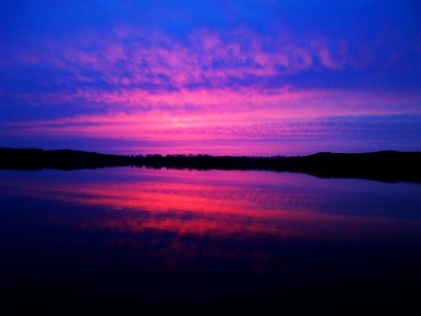 Jezioro Widryńskie - zachód słońca