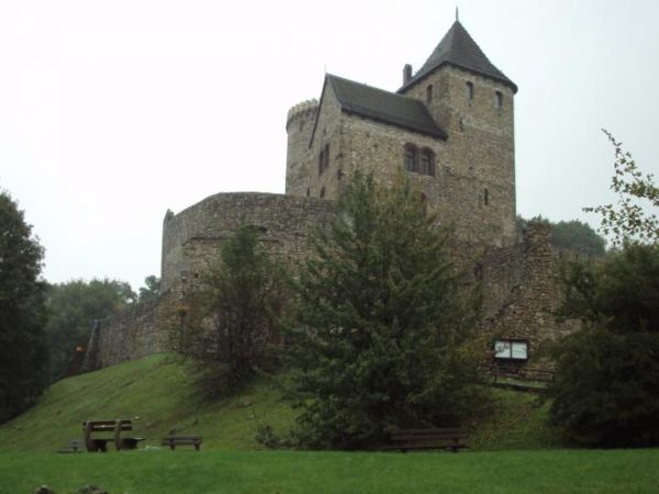 Szlak Orlich Gniazd - szlak liczy 164 kilometry, jest tam 12 zamków i jeden pałac - i tu n/z jeden z zamków - warownych, granicznych - co to na granicy Śląska i