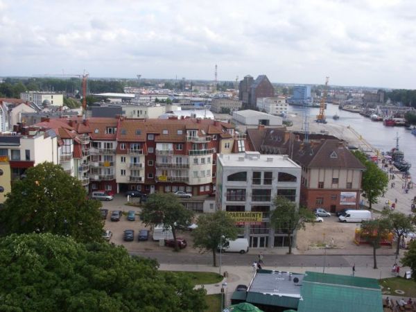 Widok z latarni morskiej.