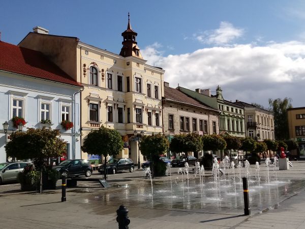 Piękny rynek w Oświęcimiu.