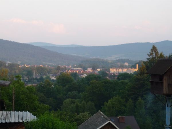 Widok na Sułkowice od strony Biertowic.(Z nad dzielnicy Zagórze)