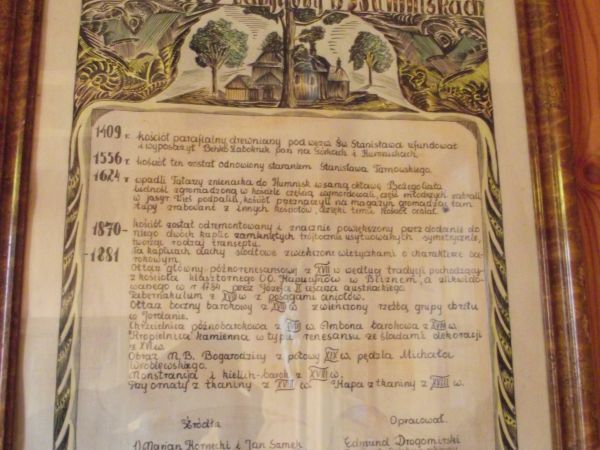 tam naprawdę pisze: 1409 - tak, tak - chcieliśmy tu być i jesteśmy ! - w kruchcie kościelnej.