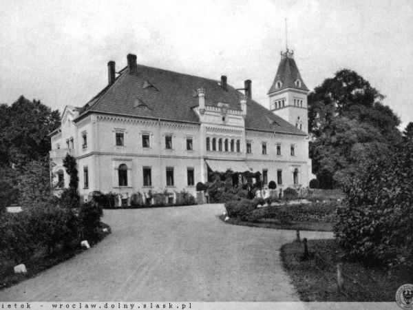 Pałac w Borku Strzelińskim dawniej.