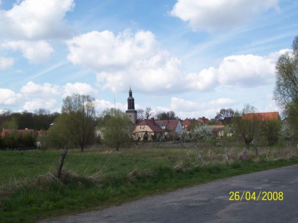 Widok z drogi sarbinowskiej (koło grodziska)