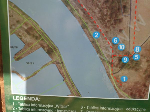 plansza z projektu Ścieżki Przyrodniczo - Edukacyjnej - tu n/z mapa obrazująca tą cenną i godną polecenia propozycję edukacyjną.