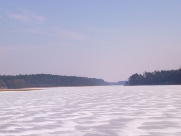 Zima 2012 nad jeziorem Łąke
