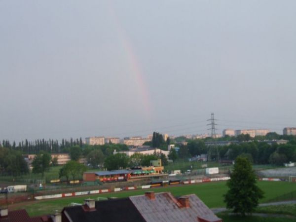Tęcza na tyskim stadionem