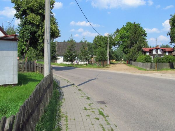 Centrum wsi Borsk na Kaszubach