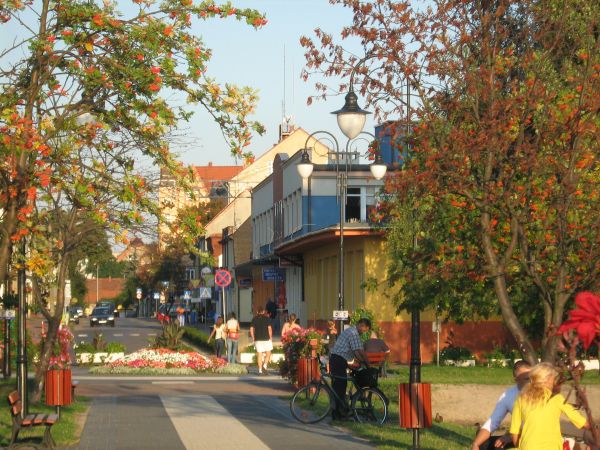 Wolsztyn, ul. Poznańska widok od strony mola na j. Wolsztyńskim.