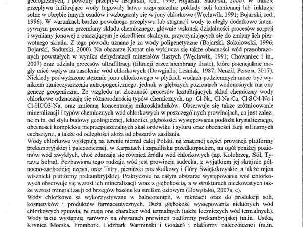 Charakterystyka chlorkowych wód termalnych: