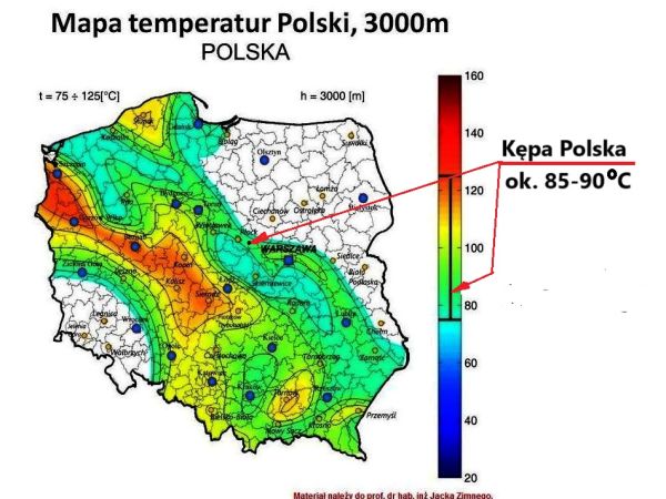 Wody termalne w Kępie Polskiej na głębokości 3000 metrów