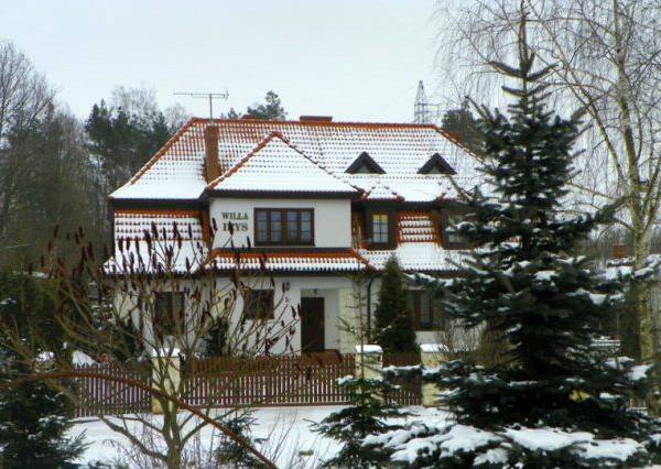 Widok od frontu zimą