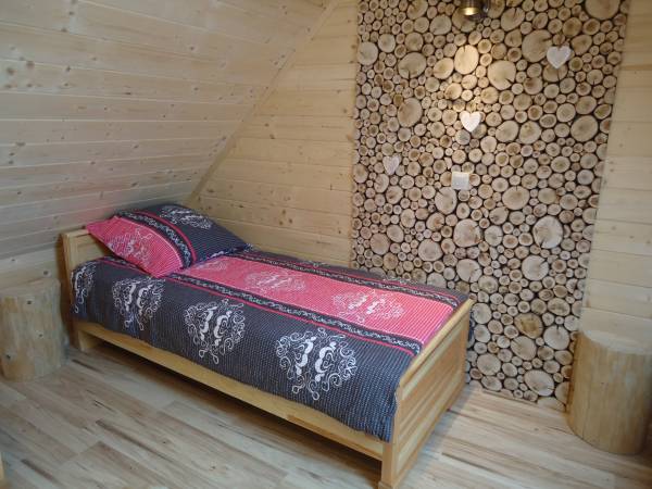 sypialnia na górze apartament 5 os. domek 12 os