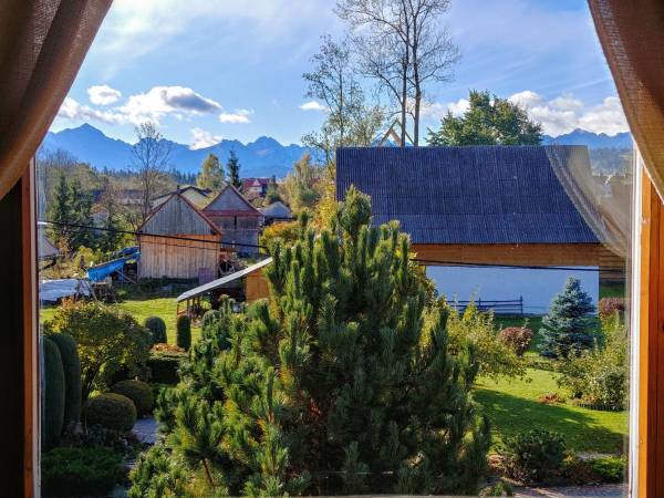 Domek 8 osobowy, widok z okna na 2.pietrze