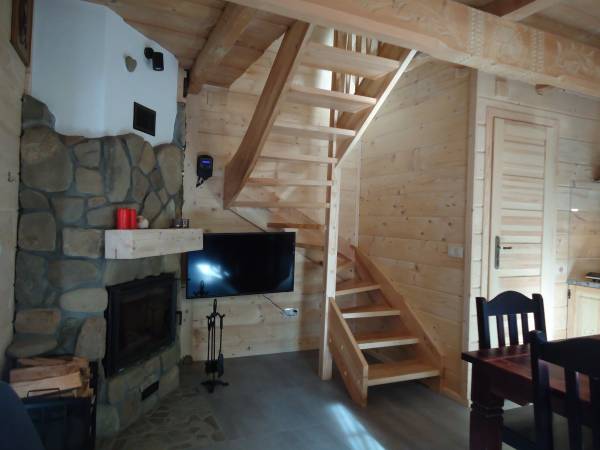 kominek, duży apartament