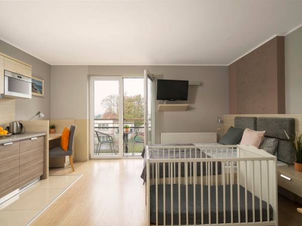 Na życzenie - dostępne są łóżeczka dla dzieci